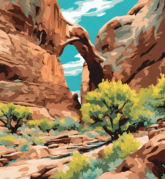 Arches National Park - 24 Color Paint by Number Kit