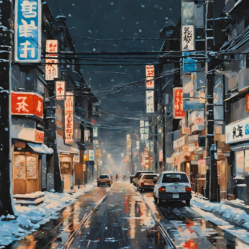 Tokyo Snow - 36 Color Paint by Number Kit