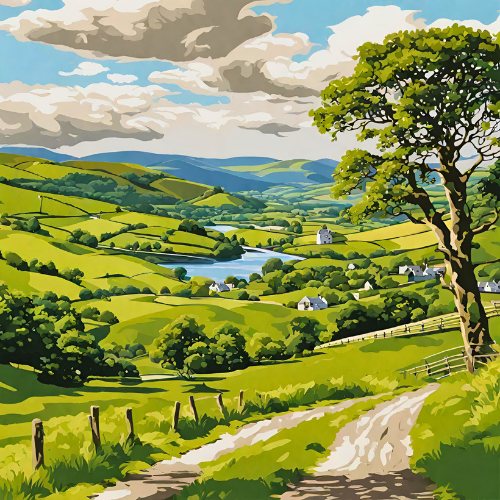 Rolling Irish Hills - 36 Color Paint by Number Kit