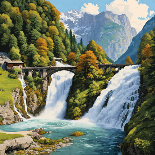 Lauterbrunnen Valley - 36 Color Paint by Number Kit