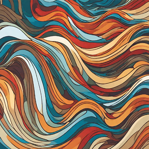 Mid-Century Waves 1 - 36 Color Paint by Number Kit