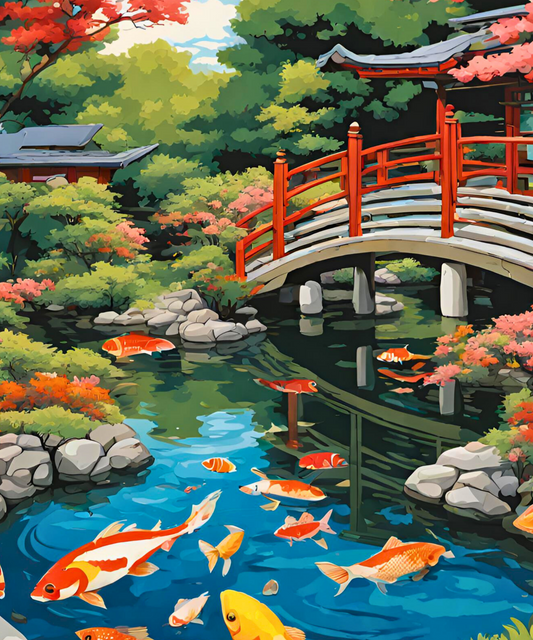Pond of Koi - 36 Color Paint by Number Kit