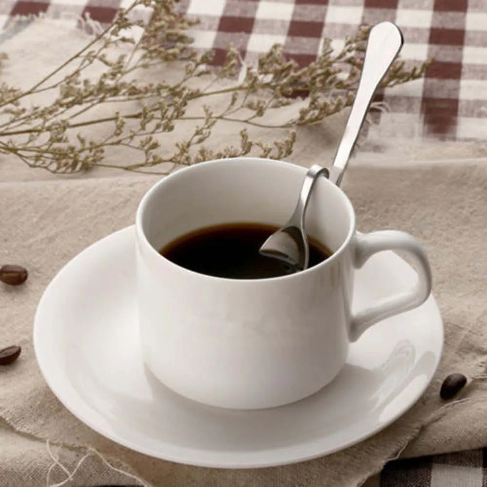 1PC Cute Curved Coffee Spoon Teaspoon Unique Condiment Drink Hanging Tea Coffee Dessert Stainless Steel Drink Tableware