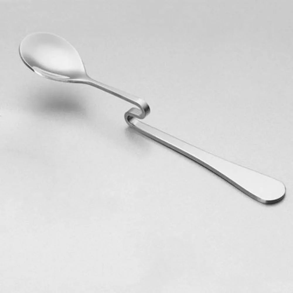 1PC Cute Curved Coffee Spoon Teaspoon Unique Condiment Drink Hanging Tea Coffee Dessert Stainless Steel Drink Tableware