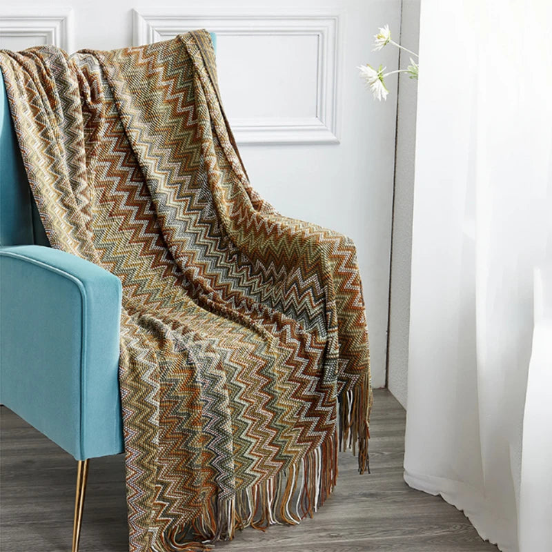 Boho Bed Plaid Blanket Geometry Aztec Baja Blankets Ethnic Sofa Cover Slipcover Decor Throw Wall Hanging Tapestry Rug Cobertor