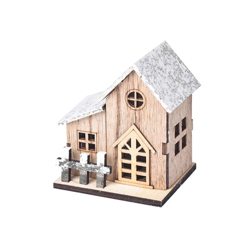 Nordic Simple Log Cabin Model Handicraft Ornaments Christmas Decoration Home Room Living Room Decorate Accessories