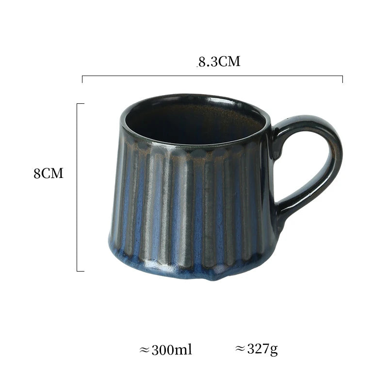 Ceramic Coffee Cup Set European American Roman Ear Hanging Flower Cups Restaurant Office Commercial Mugs Cup Plate Wholesale