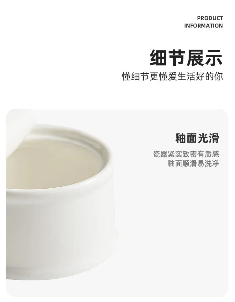 Creative can, ceramic tableware, dessert bowl, hotel restaurant features small stew cup, saucer plate, pudding baking bowl