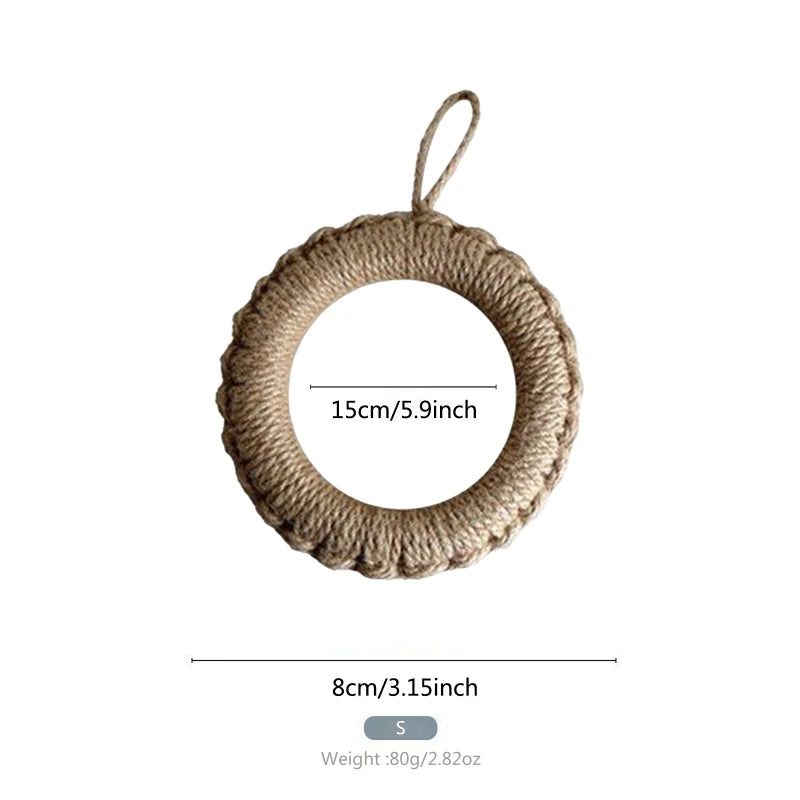 15/20/25cm Natural Round Placemat Hemp Rope Non-slip Home Kitchen Placemat Coaster Hand Woven Insulation Pad Dish Coffee Cup Mat