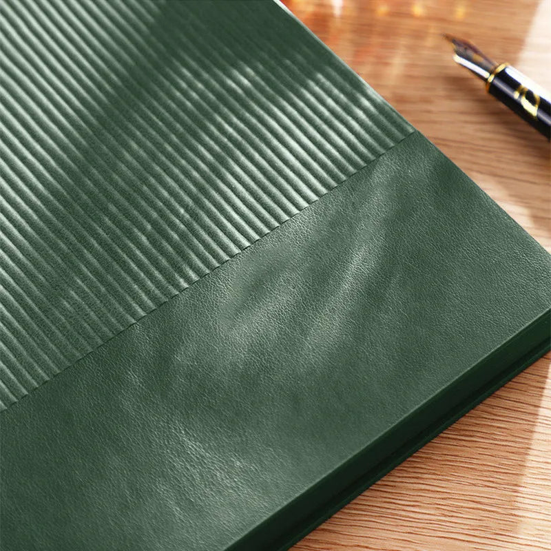 320 Pages A5 Business Soft Leather Notebook Work Notebook Exquisite Simple Diary Meeting Minutes Notebook Weekly Planner Gifts