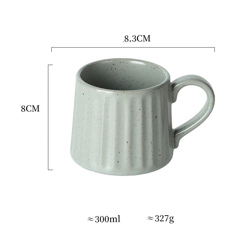 Ceramic Coffee Cup Set European American Roman Ear Hanging Flower Cups Restaurant Office Commercial Mugs Cup Plate Wholesale