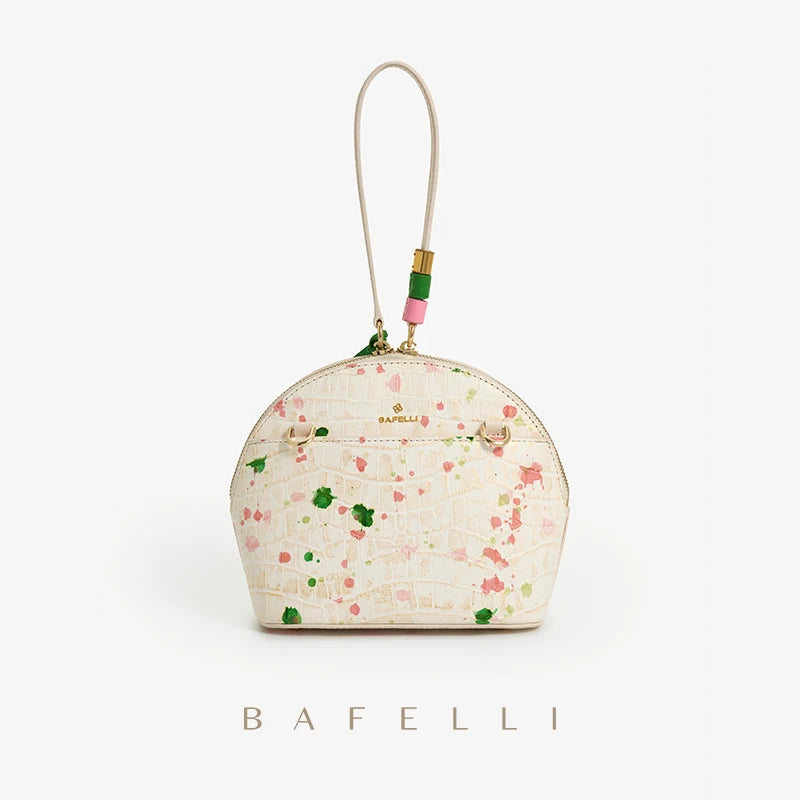 BAFELLI WOMEN'S NEW BAG ORIGINAL STYLE DESIGNER BRAND LUXURY HANDBAG TRENDING EVENING 2023 FASHION PURSE LEATHER CASUAL COLOR