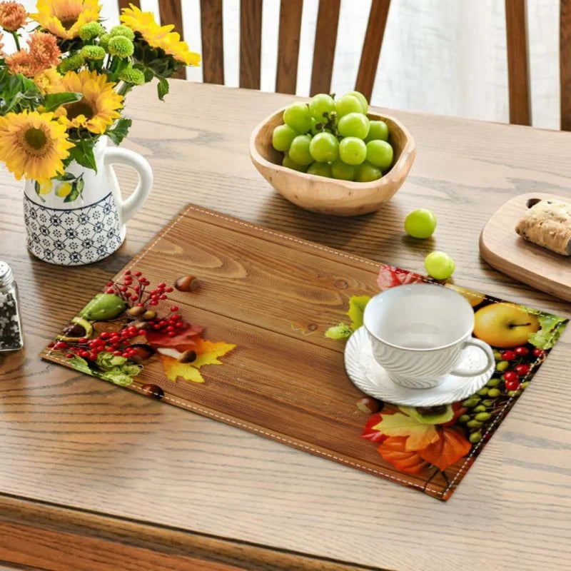 Christmas Lollipop Candy Placemat Red White Dining Table Mats Insulation Pad Coffee Cup Pad Navidad Home Kitchen Decor