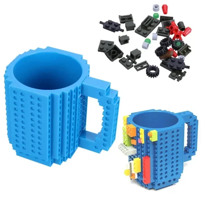 350ml Creative Milk Mug Coffee Cups Creative Build-on Brick Mug Cups Drinking Water Holder Building Blocks Design