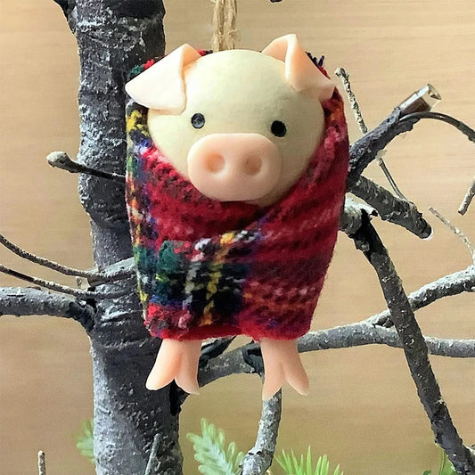 Pigs In Blankets Christmas Tree Pigs Ornament Handmade Pigs In Blankets Ornament Gift Box Decor Secret Santa Gift