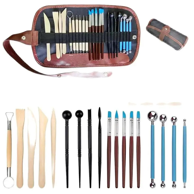 Clay Tools Kit Polymer Clay Tools Ceramics Clay Sculpting Air Dry Clay Tool Set for Pottery Craft Baking Carving Molding Shaping