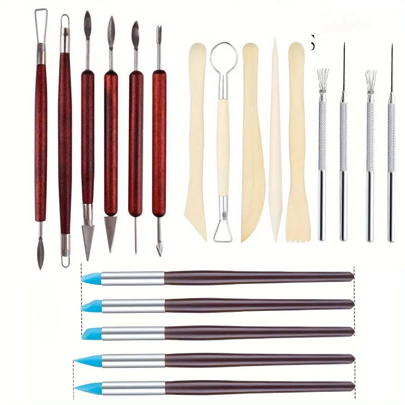 Clay Tools Kit Polymer Clay Tools Ceramics Clay Sculpting Air Dry Clay Tool Set for Pottery Craft Baking Carving Molding Shaping