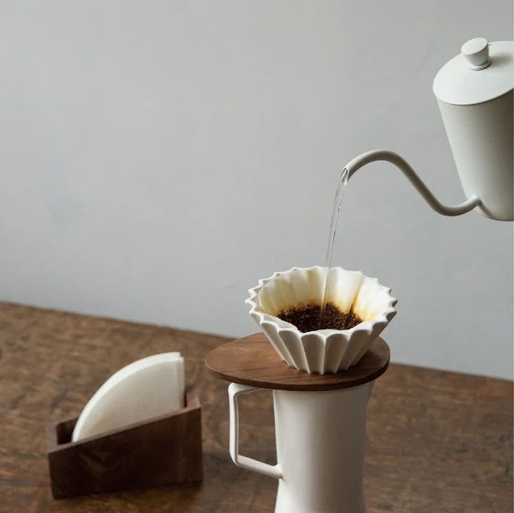 Porcelain Hand Made Coffee Pot Set, Creative, Modern, Simplicity, Household, Fashion Filter, Paper Box, Cup Holders, New