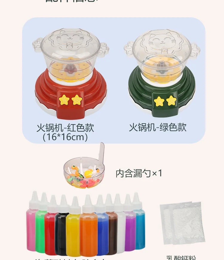 Magic Water Elf Kit with Hot Pot Machine DIY Fairy Handmade Cooking Pretend Play Toys Children festival birthday Kid gift Toy