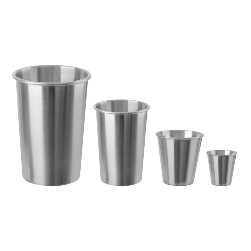 Stainless Steel Metal Cup Beer Cups White Wine Glass Coffee Tumbler Travel Camping Mugs Drinking  Tea Mug Set Outdoor