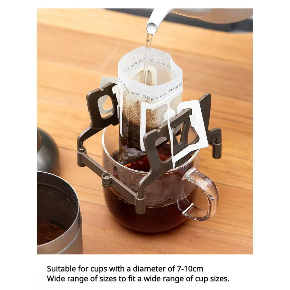 1PC Coffee Filter Holder Portable Reusable Outdoor Tea Filters Dripper Baskets Disposable Ears Drip Paper Bags Shelf Coffeeware