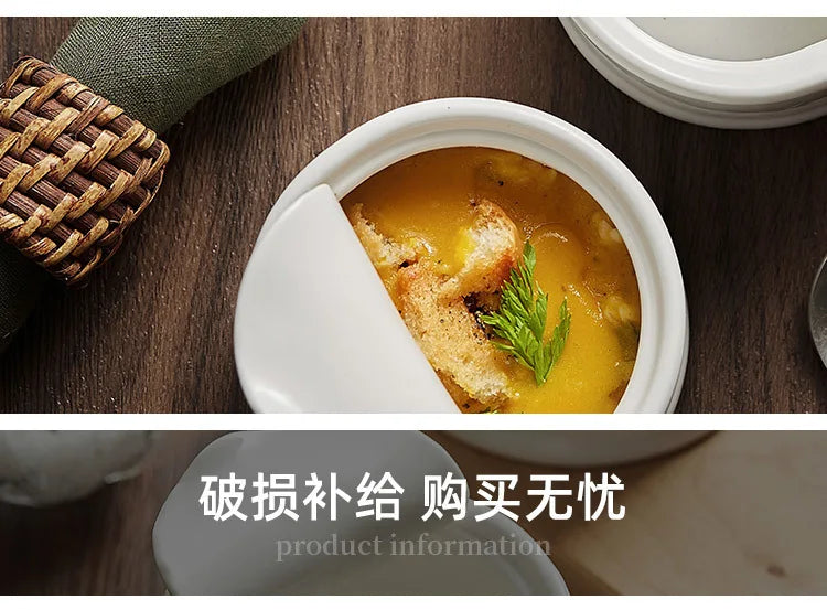 Creative can, ceramic tableware, dessert bowl, hotel restaurant features small stew cup, saucer plate, pudding baking bowl