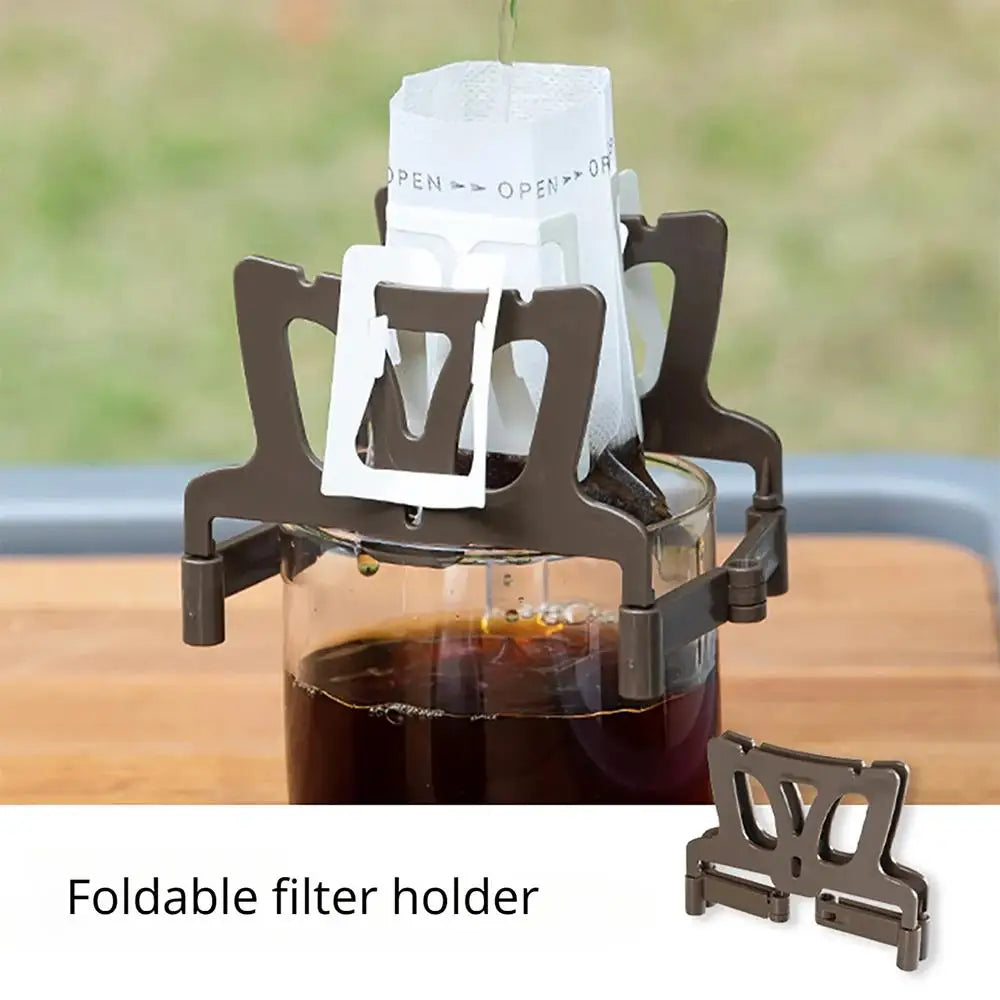 1PC Coffee Filter Holder Portable Reusable Outdoor Tea Filters Dripper Baskets Disposable Ears Drip Paper Bags Shelf Coffeeware