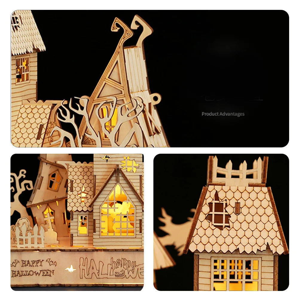 3D Model Puzzle Magic House Wooden Puzzle 3D For Adults party Games Building Block Toy Exquisite Birthday Gifts For Kids