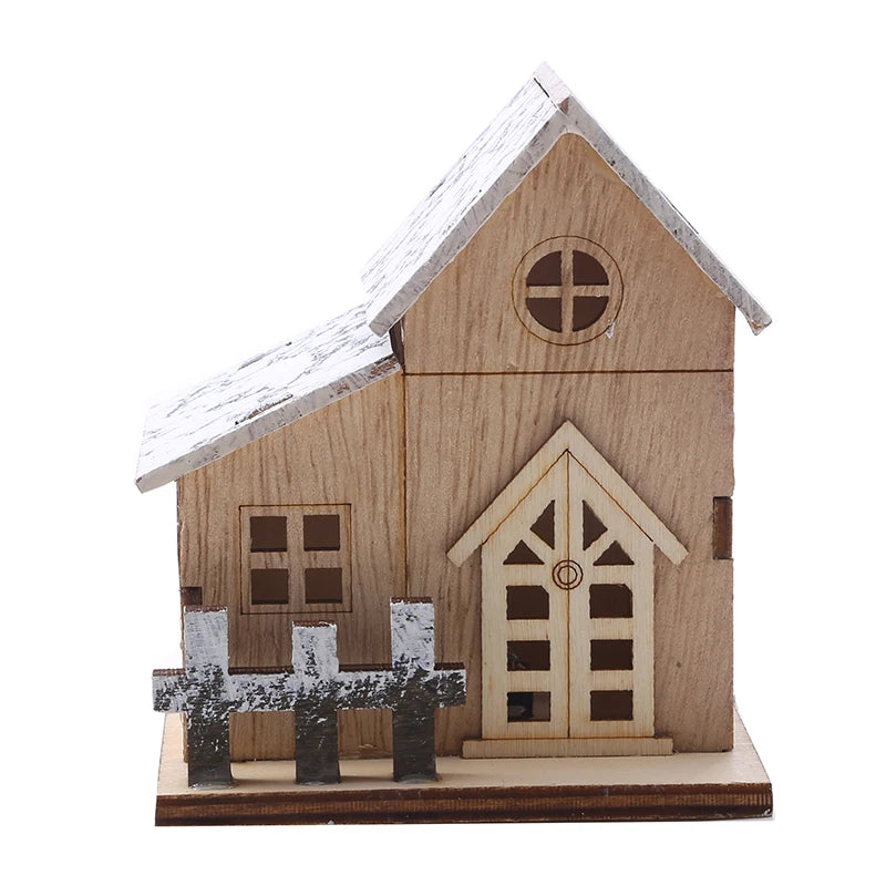 Nordic Simple Log Cabin Model Handicraft Ornaments Christmas Decoration Home Room Living Room Decorate Accessories