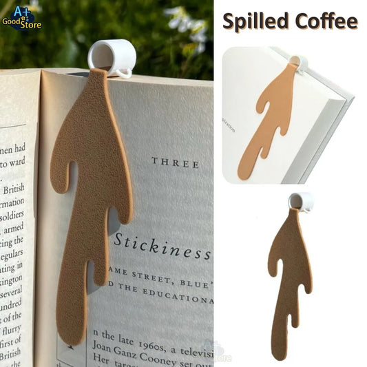 New Spilled Coffee Bookmark Corner Marker For Reading Funny Bookmarks Book Marks For Reading Corner Bookmarks Kids Gifts