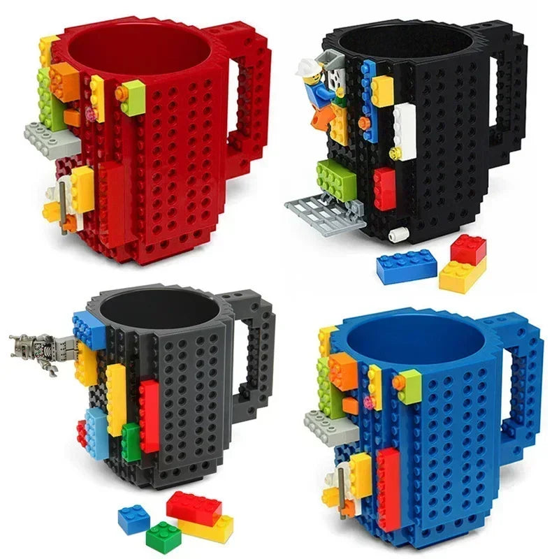 350ml Creative Milk Mug Coffee Cups Creative Build-on Brick Mug Cups Drinking Water Holder Building Blocks Design