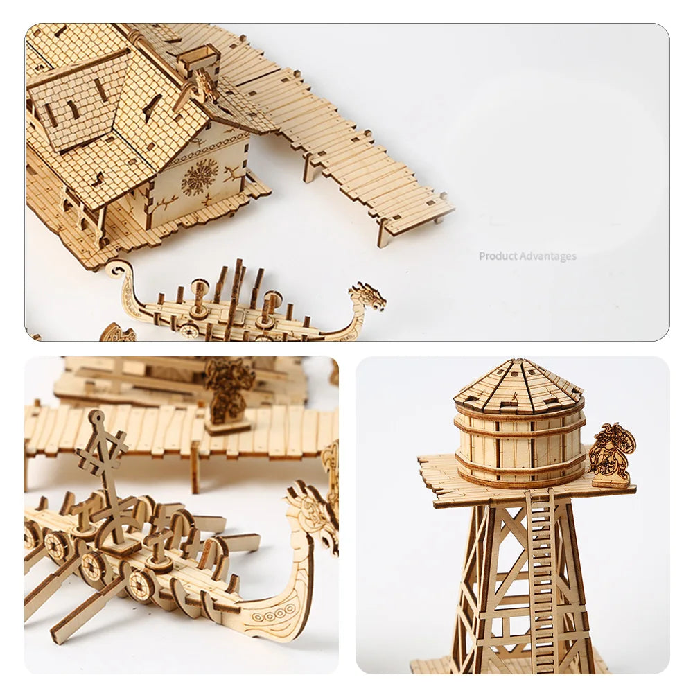 3D Model Puzzle Magic House Wooden Puzzle 3D For Adults party Games Building Block Toy Exquisite Birthday Gifts For Kids