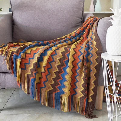 Boho Bed Plaid Blanket Geometry Aztec Baja Blankets Ethnic Sofa Cover Slipcover Decor Throw Wall Hanging Tapestry Rug Cobertor