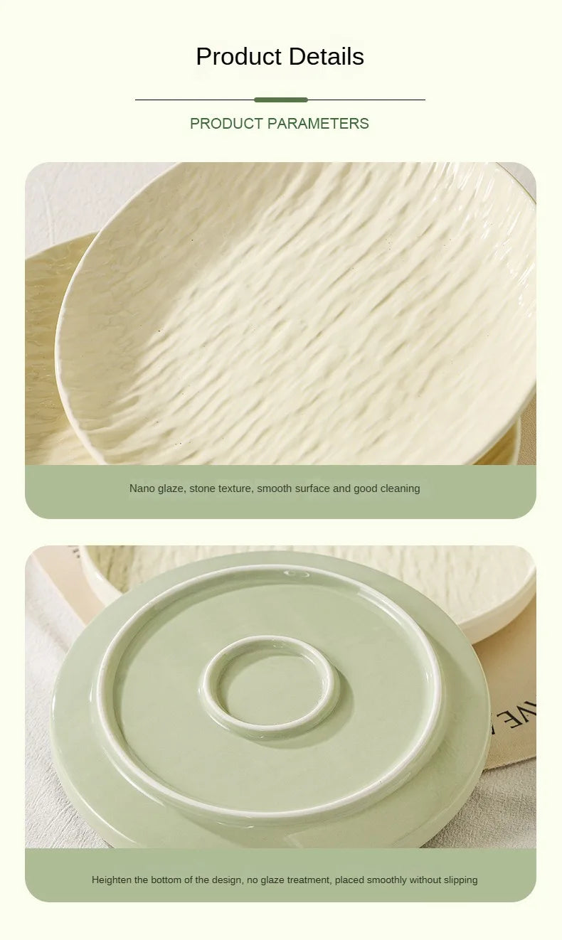 High end and fresh cream style tableware, dishes, rice bowls, underglaze colored plates, large soup bowls