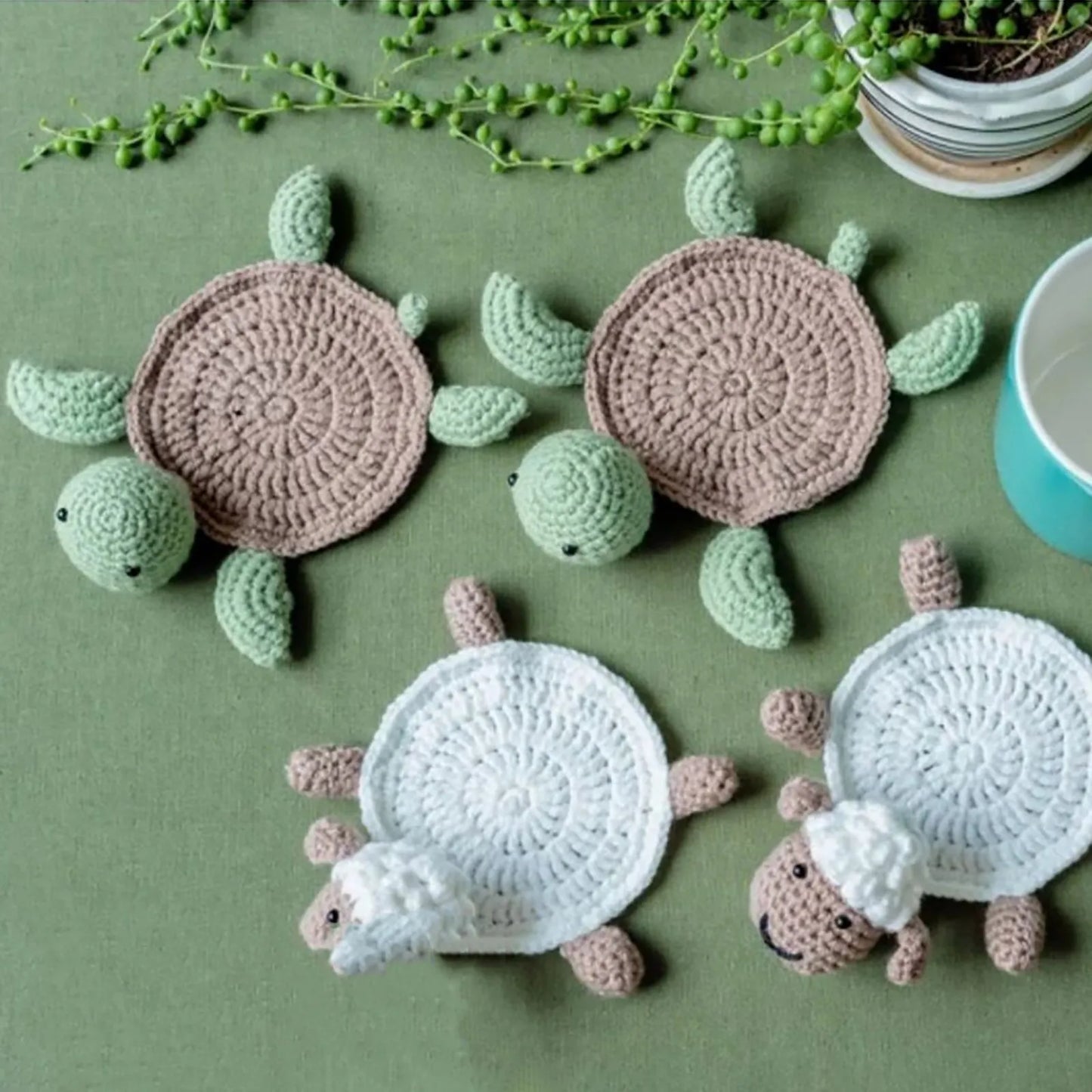 Cute Turtle Mug Blanket Handmade Crochet Mug Blanket Crochet Turtle Mug Blanket Mug Mug Blanket Housewarming Gift Home